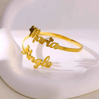 Custom Rose Name Geometric Bracelet