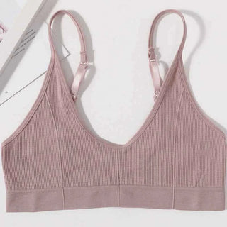 Seamless Ribbed Tube Bra