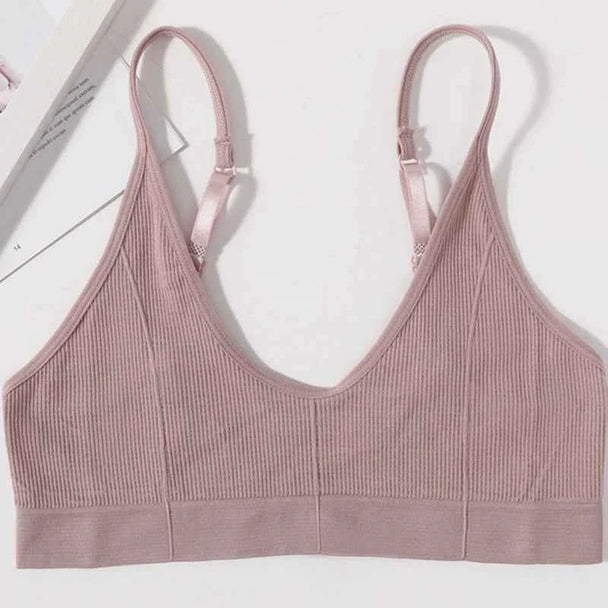 Seamless Ribbed Tube Bra