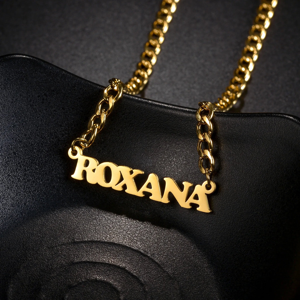 Custom Sideways Name Necklace - Stainless Steel - SHOPPERS' CASTLE