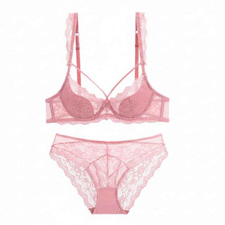 Comfortable Thin Cotton Bandage Push-Up Bra Set - Plus Size
