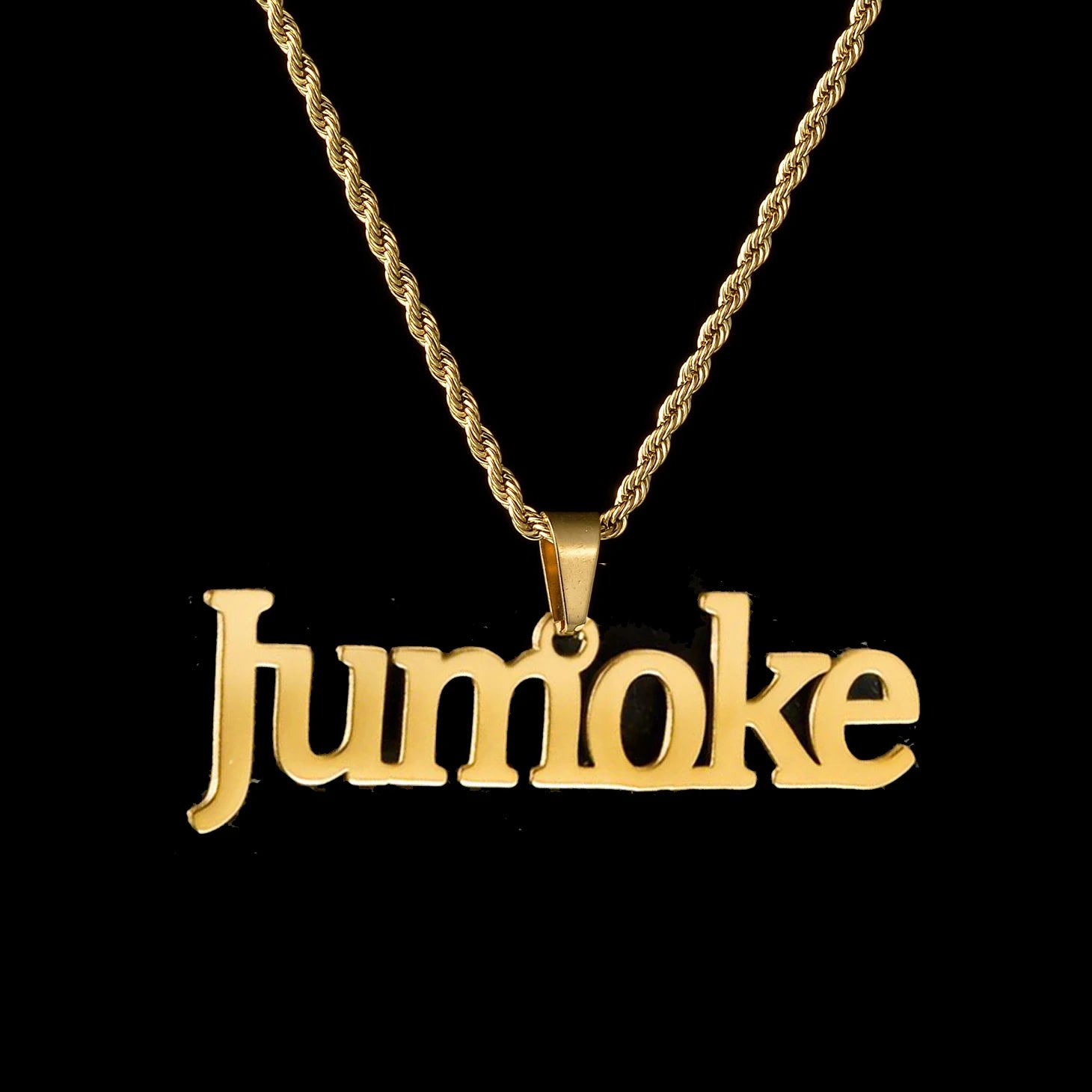 Personalized Name Detachable Pendant Necklace - Cuban Twists Chain - SHOPPERS' CASTLE