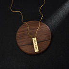 Custom Name Hollow Nameplate Necklace - Elegant Chain - SHOPPERS' CASTLE