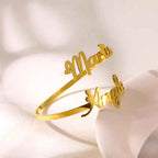 Custom Rose Name Geometric Bracelet