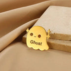 Retro Ghost Name Brooch - Halloween