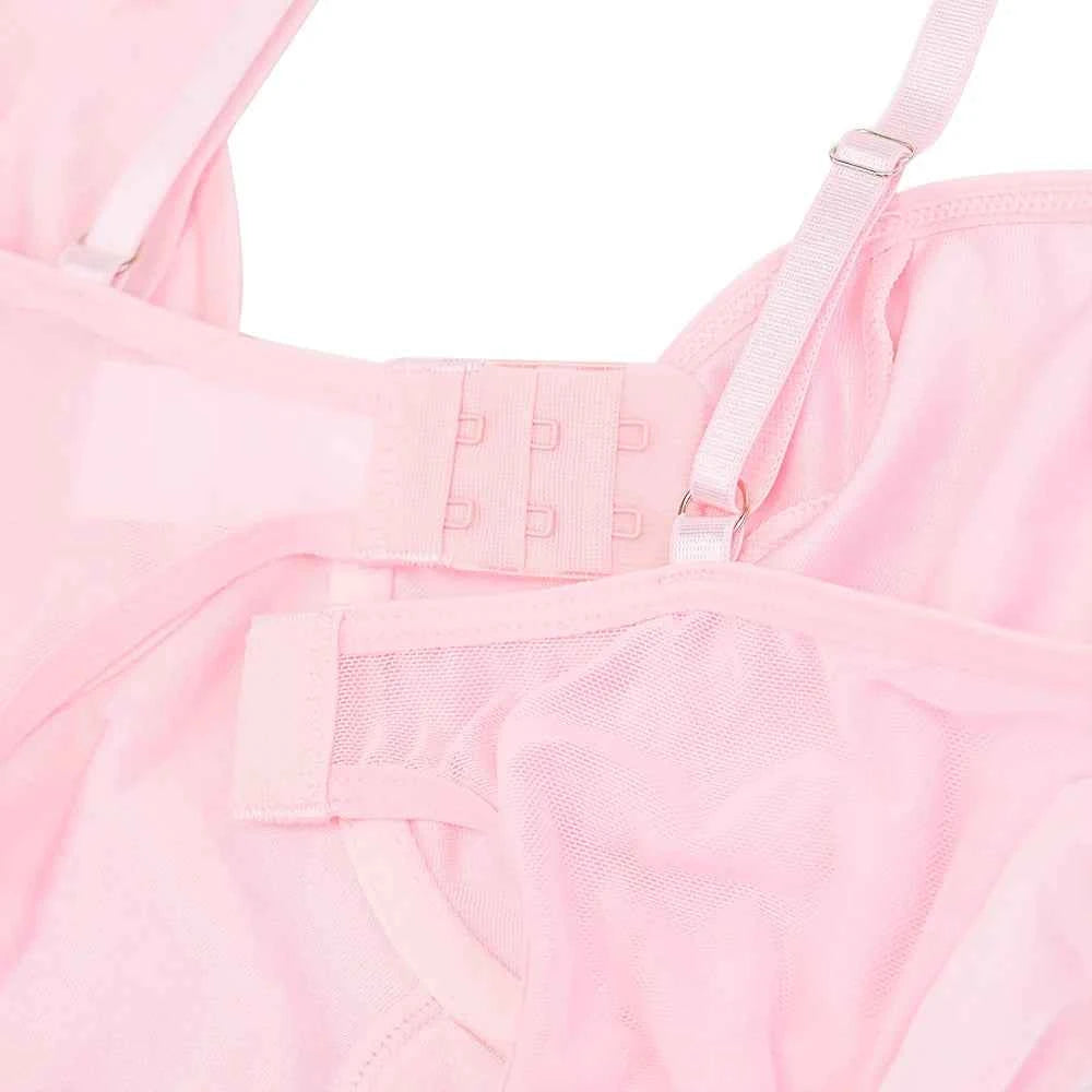 Pink Corset Lingerie Set - 5 Piece