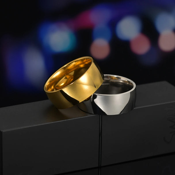 Personalized Sphere Glossy Ring - Stainless Steel - SHOPPERS' CASTLE