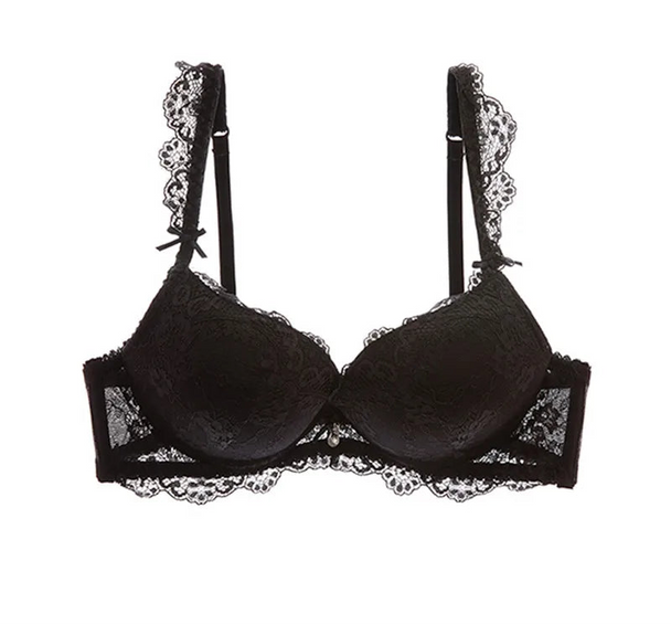 Classic Lace Embroidered Push-Up Bra - SHOPPERS' CASTLE