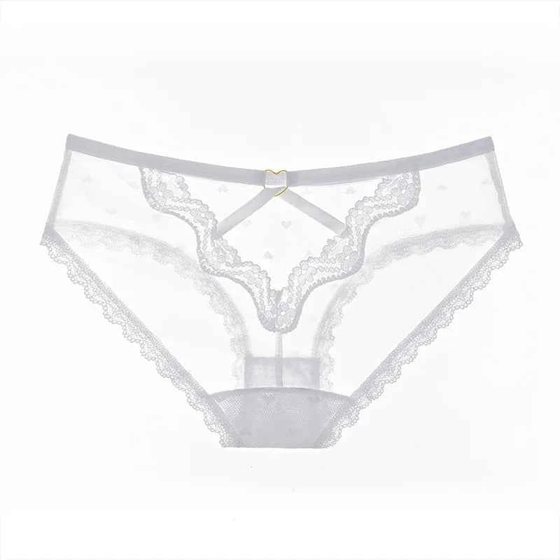 Hollow-Out Lace Low-Waist Briefs - SHOPPERS' CASTLE
