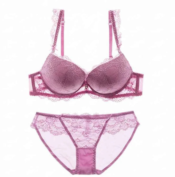 Classic Lace Embroidered Push-Up Bra
