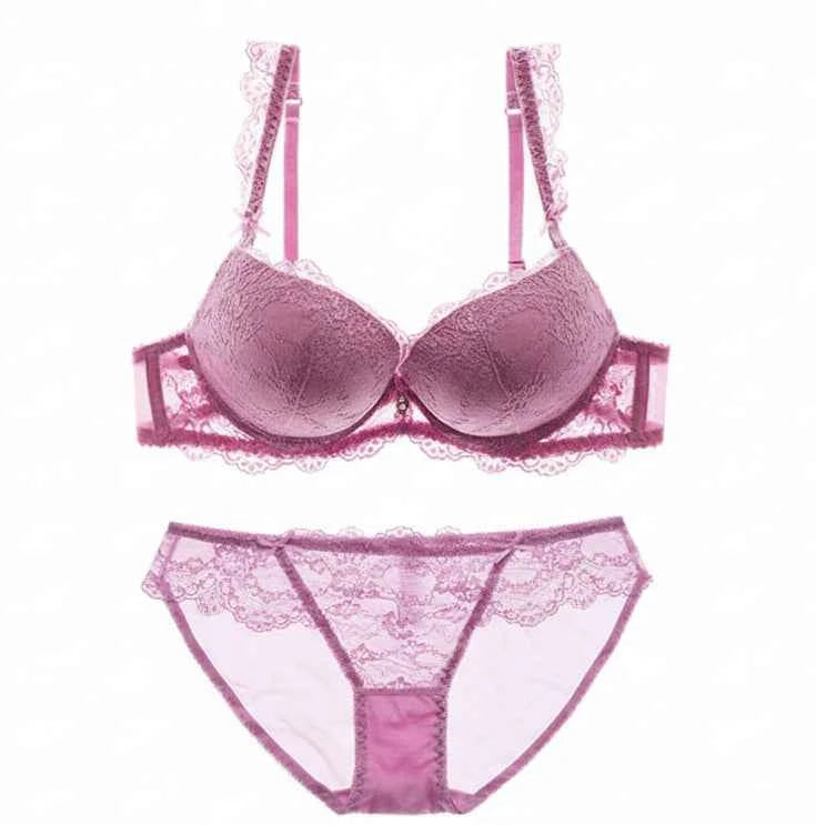 Classic Lace Embroidered Push-Up Bra