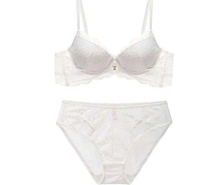 Embroidered Cotton Push-Up Bra