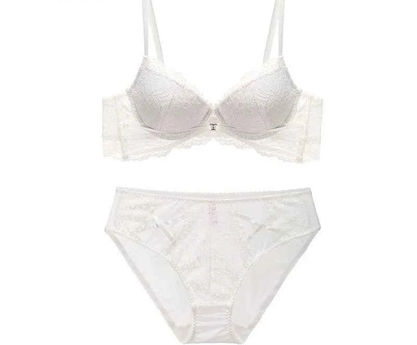 Embroidered Cotton Push-Up Bra
