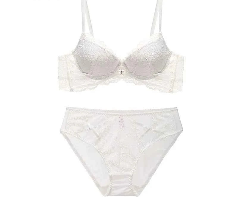 Embroidered Cotton Push-Up Bra