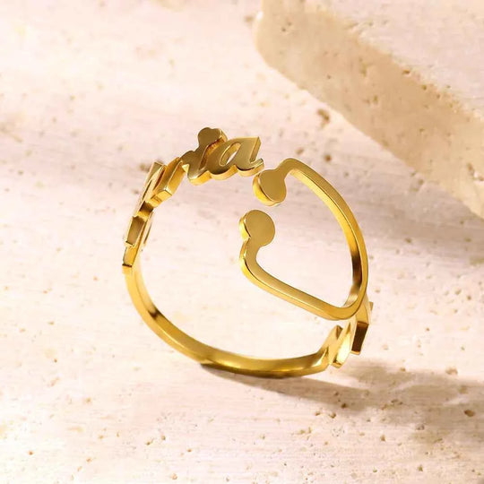Personalized Name Ring - Open Design