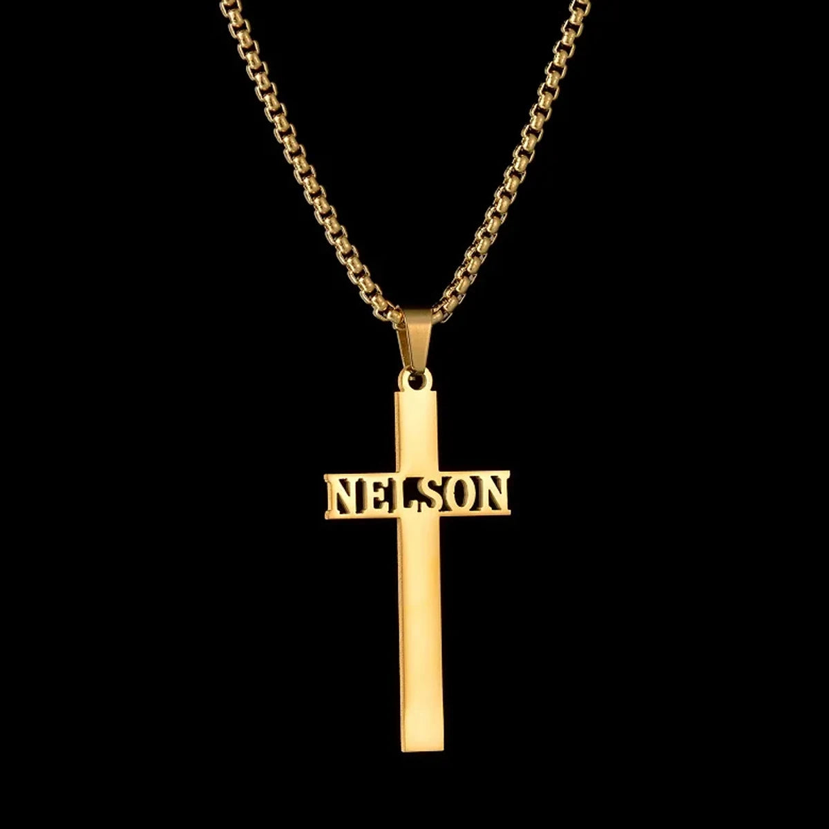 Personalized Name Cross Necklace - Zircon Pendant - SHOPPERS' CASTLE
