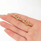 Custom Name Letter Earrings - Stainless Steel