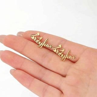 Custom Name Letter Earrings - Stainless Steel