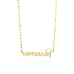 Geometric Ladder Name Necklace - Modern Statement Piece
