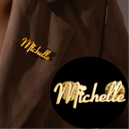 Personalized Name Logo Brooch - Butterfly Buckle Pin - SHOPPERS' CASTLE