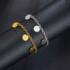 Engraved Name Thick Figaro Chain Bracelet - Stainless Steel