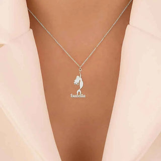 Mermaid Name Pendant Necklace - Summer Travel Jewelry