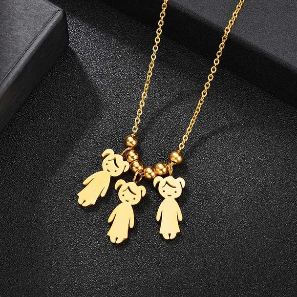 Personalized Children Name Necklace - Family Pendant - SHOPPERS' CASTLE