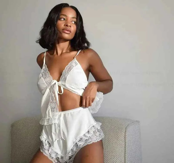Lace Lingerie Pajama Set - SHOPPERS' CASTLE