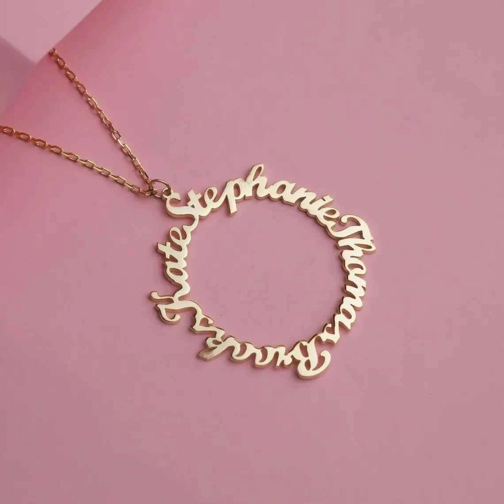 Custom Multiple Round Pendant Necklace - Family Member