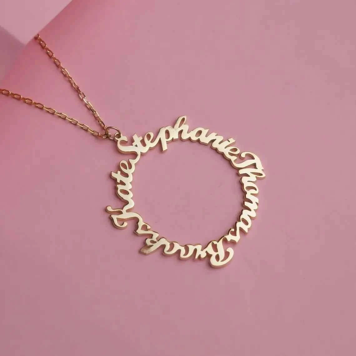 Custom Multiple Round Pendant Necklace - Family Member