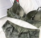 Thin Cotton Wire-Free Deep V Bra Set