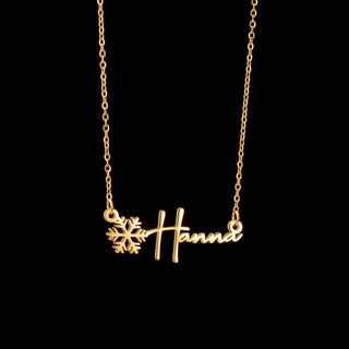 Custom Name Snowflake Pendant Choker - Chain - SHOPPERS' CASTLE