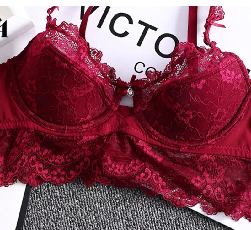 Lace Push-Up Bra - Plus Size C/D Cup