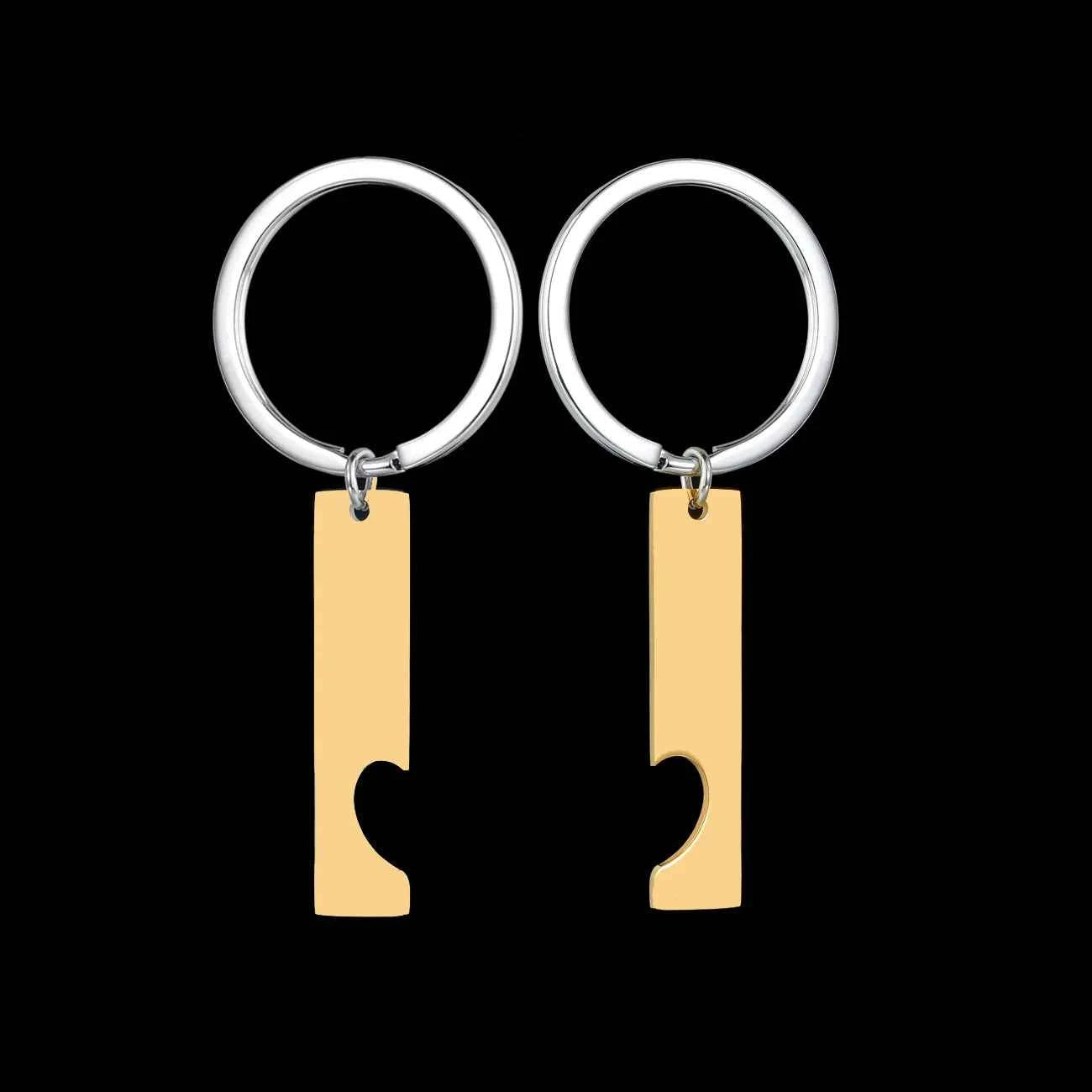 Custom Text Square Keychain - Engrave Name Date Sentence