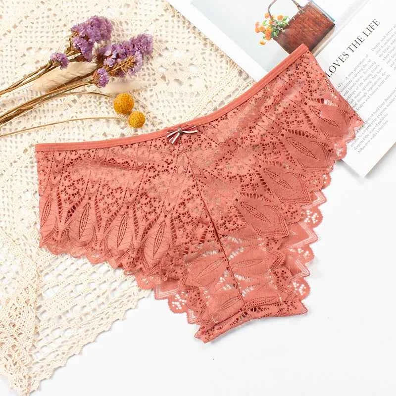 Hollow-Out Lace Low-Waist G-String