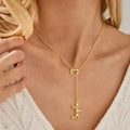 Customized Heart Name Extended Chain Necklace - Couple Gift
