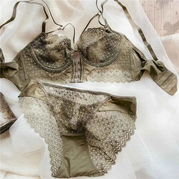 Ultra-Thin Hollow Bra Set