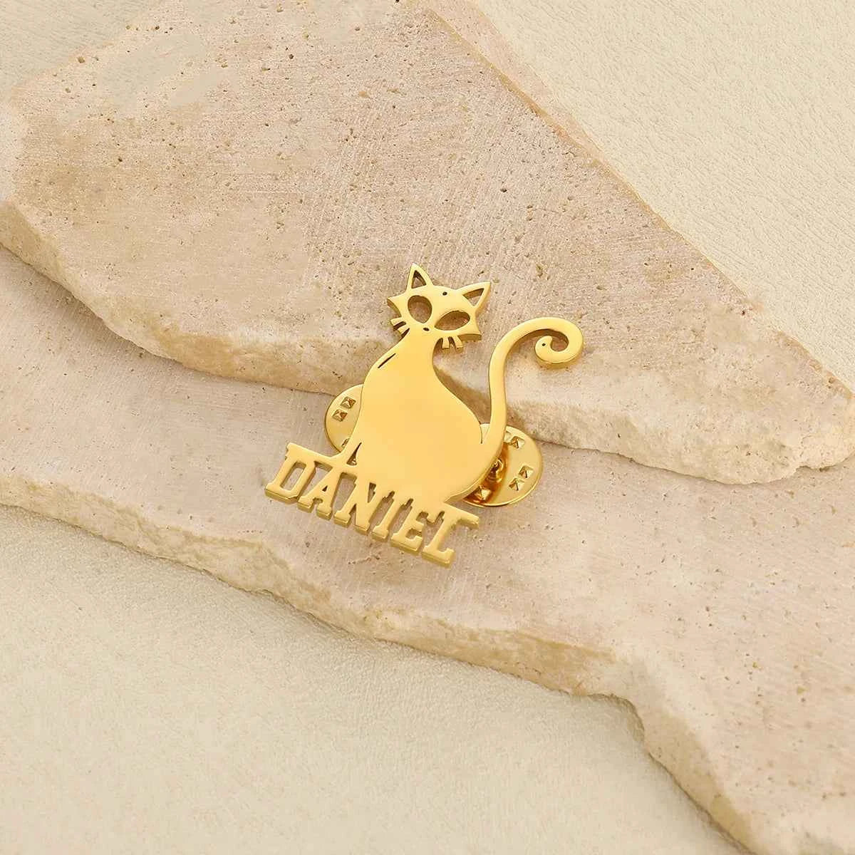 Custom Egyptian Cat Name Brooch - Business Party