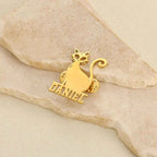 Custom Egyptian Cat Name Brooch - Business Party
