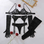 Premium Embroidery Lingerie Set - 3 Piece