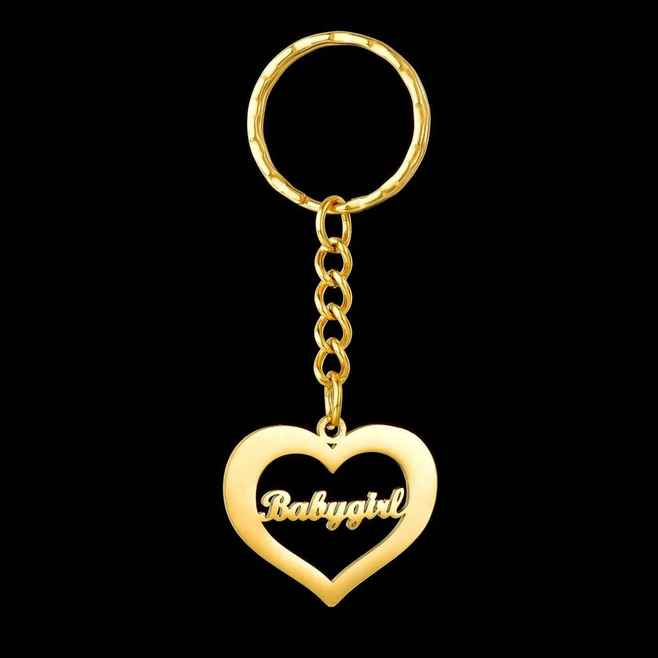 Personalized Name Heart Butterfly Keychain