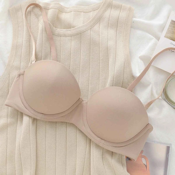 Seamless Half-Cup Push-Up Bra