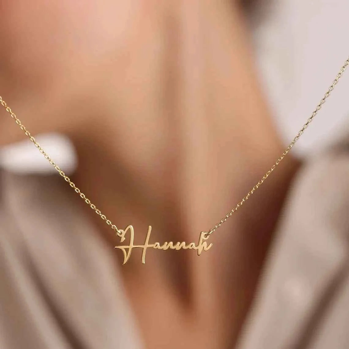 Signature Name Necklace - Personalized Handwriting Style
