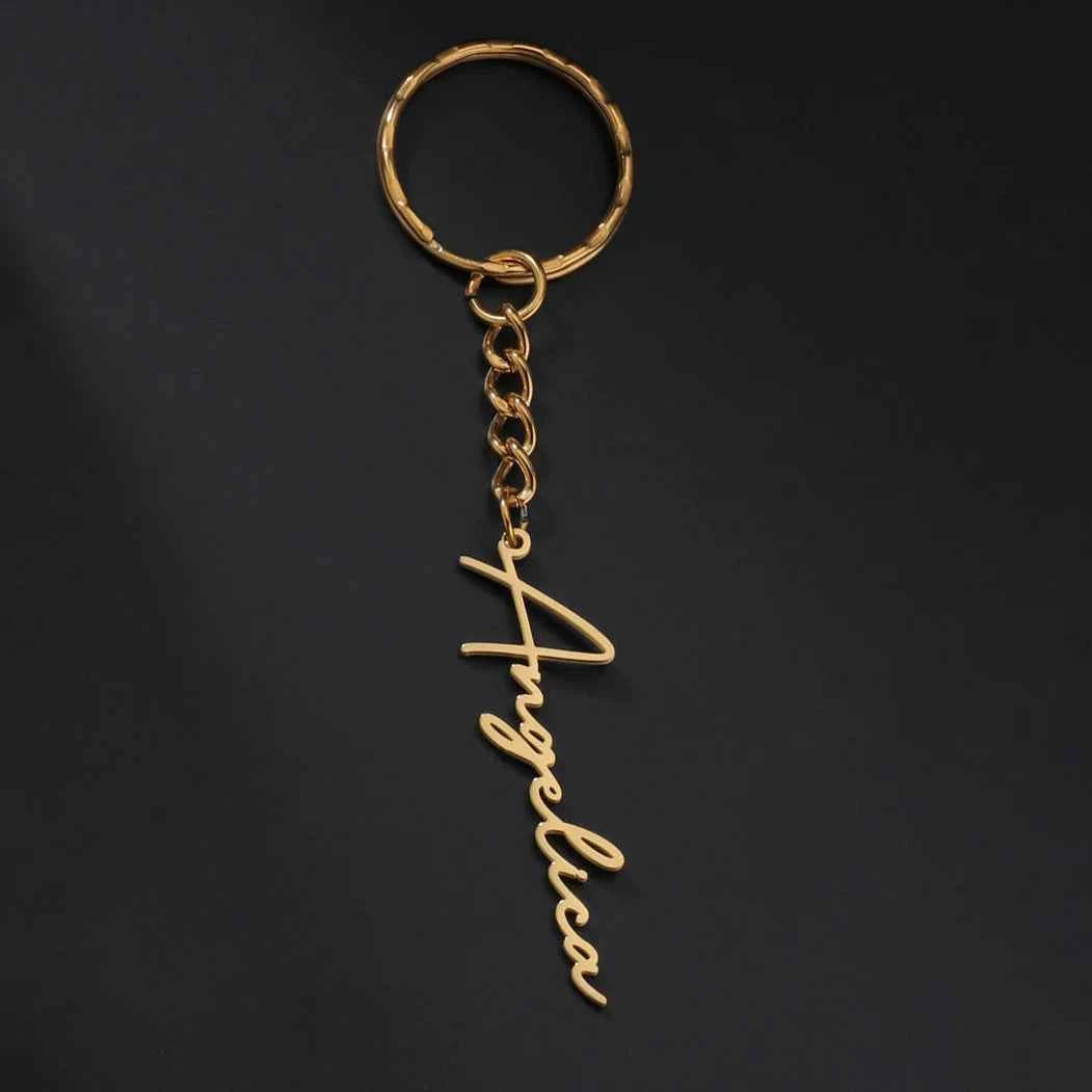 Personalized Name Heart Butterfly Keychain