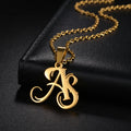Personalized 2 Big Letter Necklace - Link Chain Pendant - SHOPPERS' CASTLE