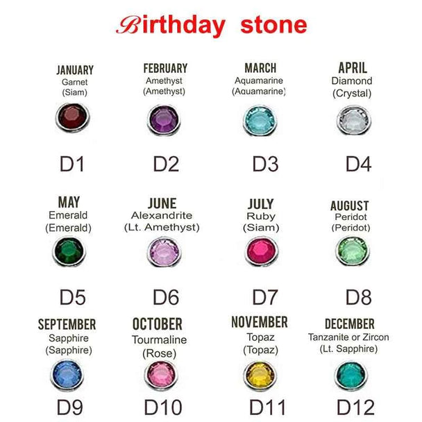 Custom Name Stud Earrings with Birthstone - Vertical Letter