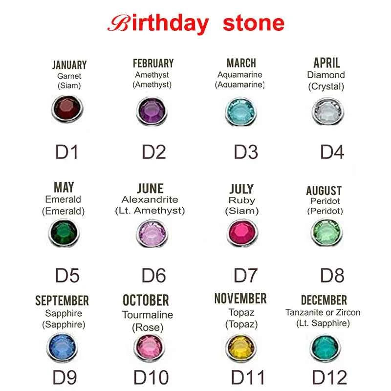 Custom Name Stud Earrings with Birthstone - Vertical Letter