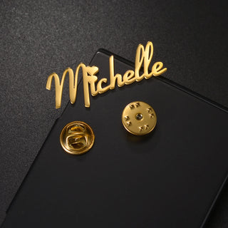 Personalized Name Logo Brooch - Butterfly Buckle Pin - SHOPPERS' CASTLE