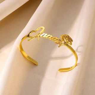 Custom Rose Name Geometric Bracelet