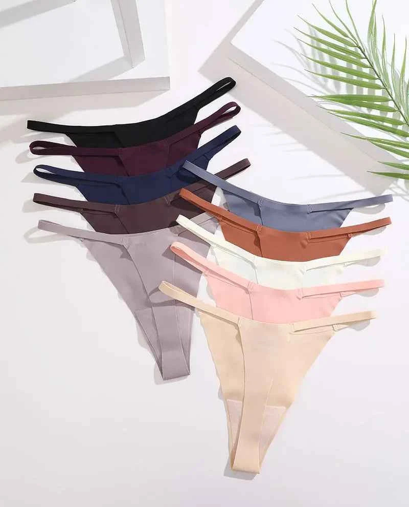Silk-Touch Seamless Thong Set - 4 Pieces